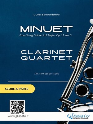 cover image of Clarinet Quartet "Minuet" by Boccherini (score & parts)